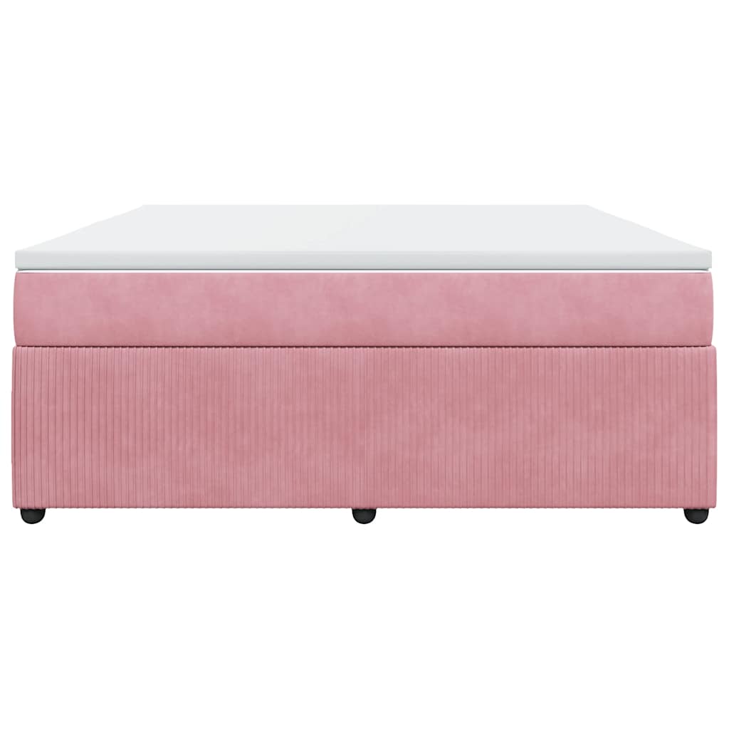 Cama com molas/colchão 180x200 cm veludo rosa