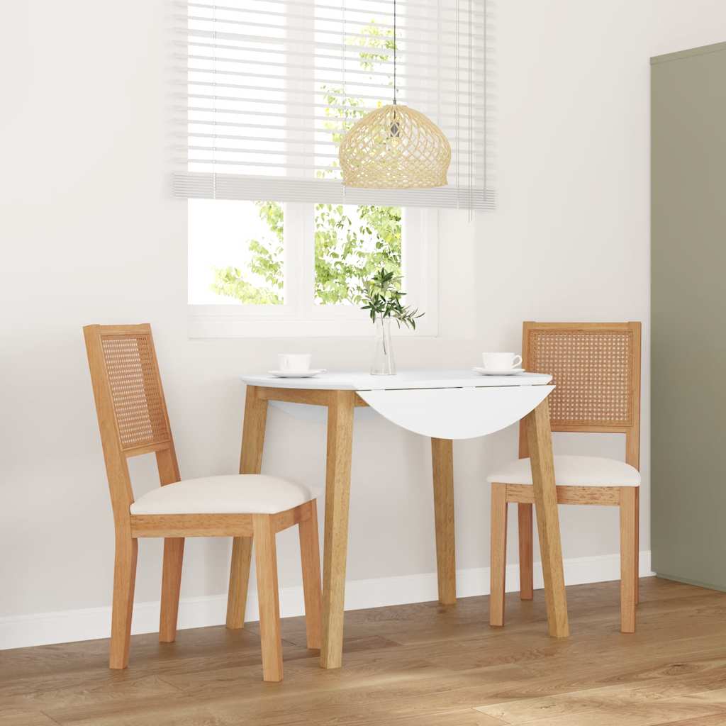 Cadeiras de jantar com almofadões 2 pcs madeira maciça