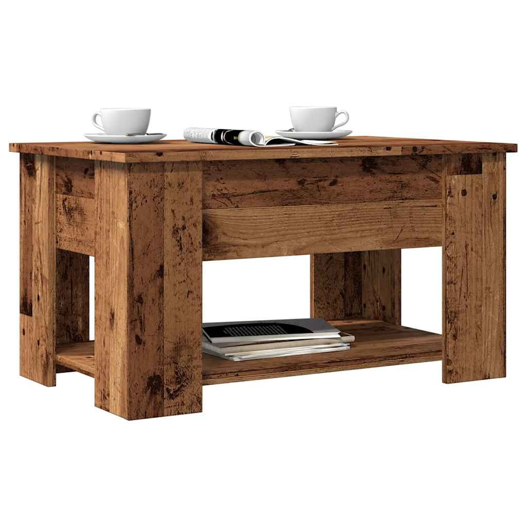 Mesa de centro 79x49x41 cm derivados madeira madeira velha