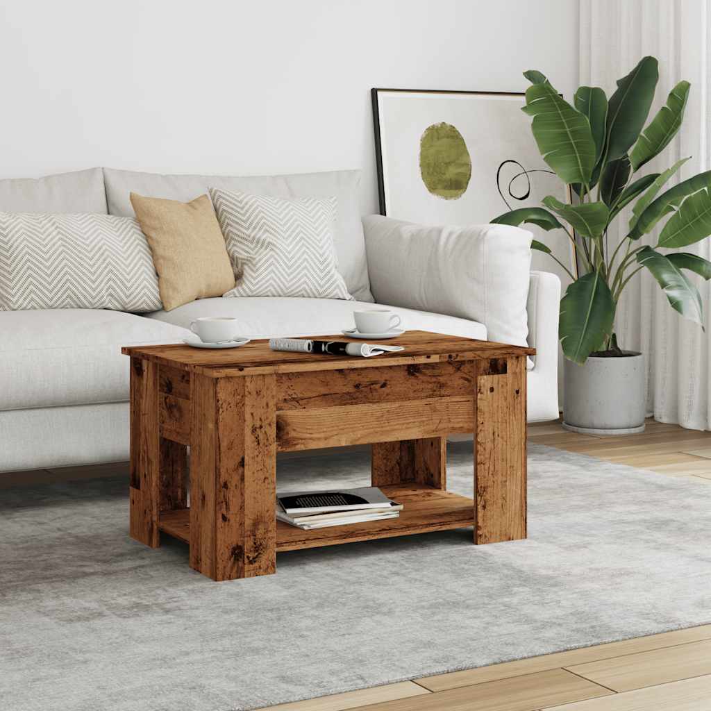 Mesa de centro 79x49x41 cm derivados madeira madeira velha