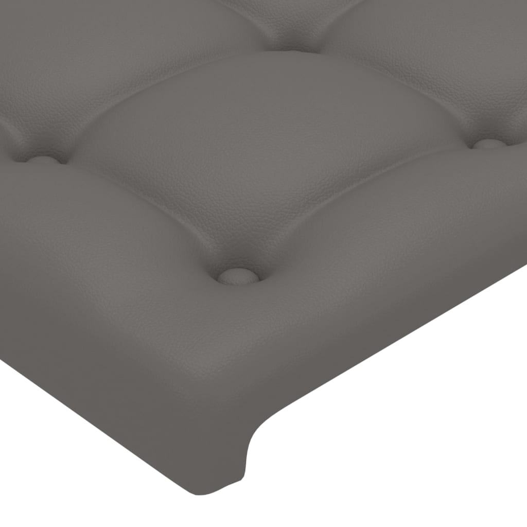 Cabeceiras cinzento 160x5x78/88 cm couro artificial