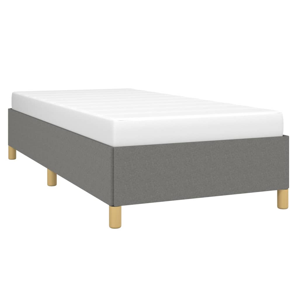Estrutura de cama sem colchão 80x200 cm tecido cinzento-escuro