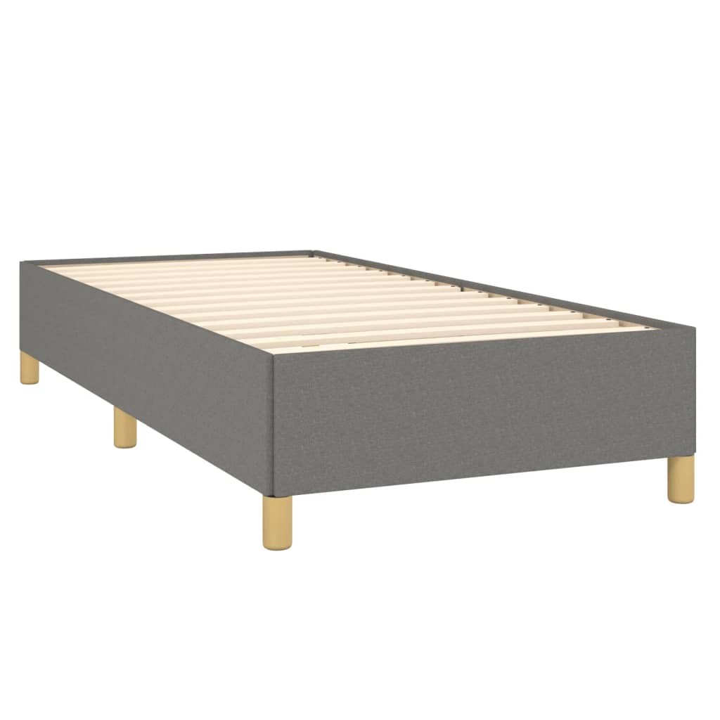 Estrutura de cama sem colchão 80x200 cm tecido cinzento-escuro