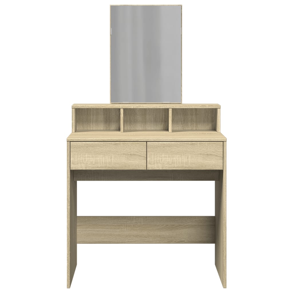 Toucador com espelho 80x41x144,5 cm carvalho sonoma