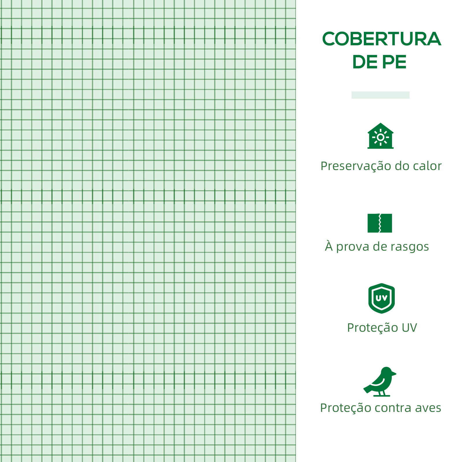 Estufa de jardim mini estufa 240x90x90 cm com janelas de malha e estrutura de aço para cultivar verduras e flores verde