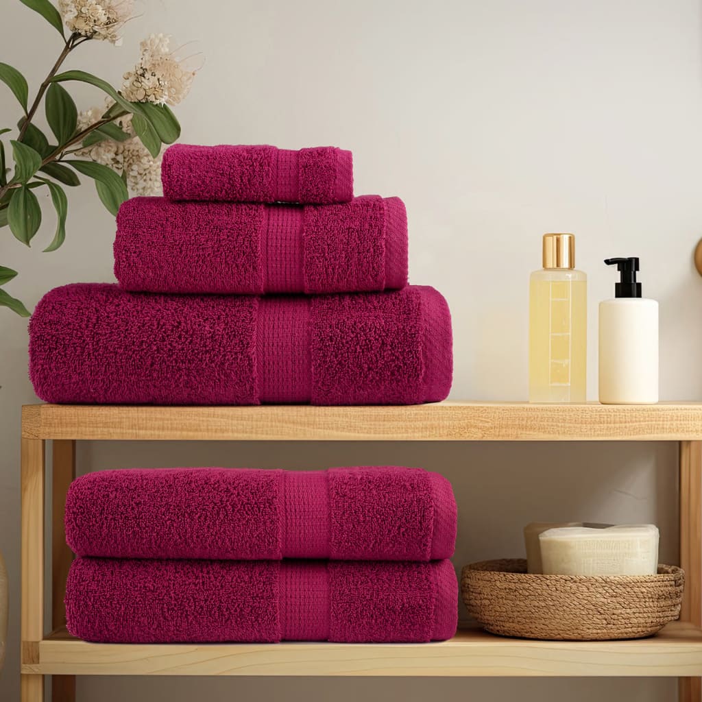 Toalhas premium solund 4 pcs 100x200 cm 600 gsm bordô
