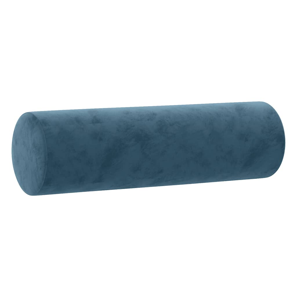 Almofadas decorativas 2 pcs ø15x50 cm veludo azul