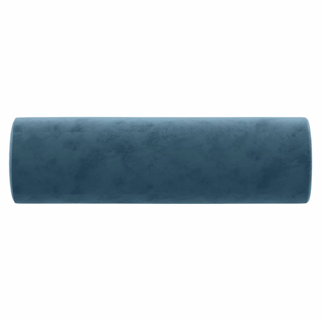 Almofadas decorativas 2 pcs ø15x50 cm veludo azul