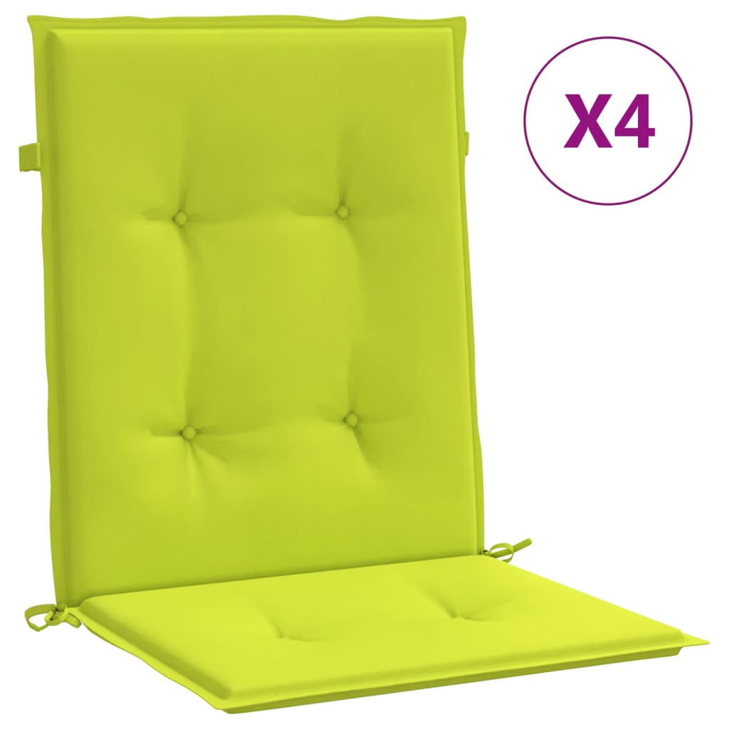 Almofadões lombares p/ cadeiras jardim 4pcs oxford verde brilh.
