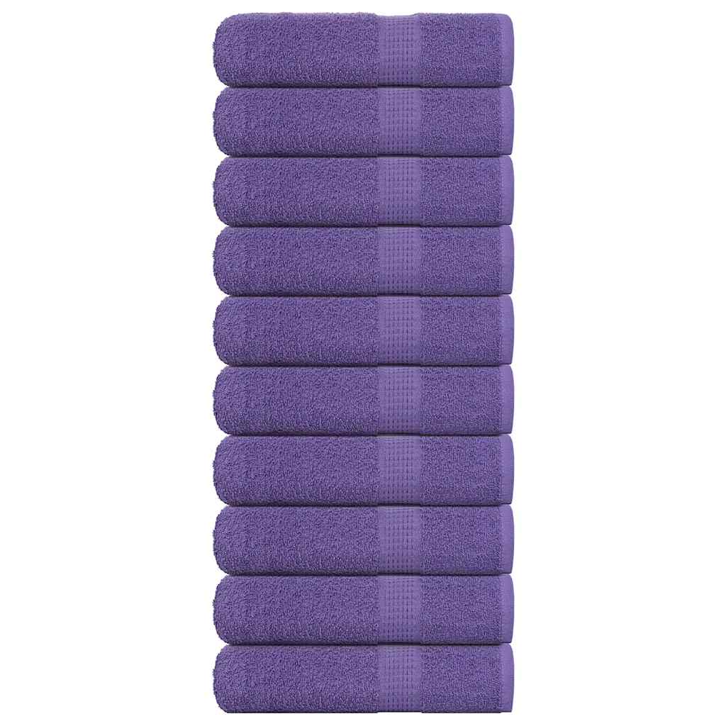 Toalhas de banho frogn 10 pcs 70x140 cm 360 g/m² roxo