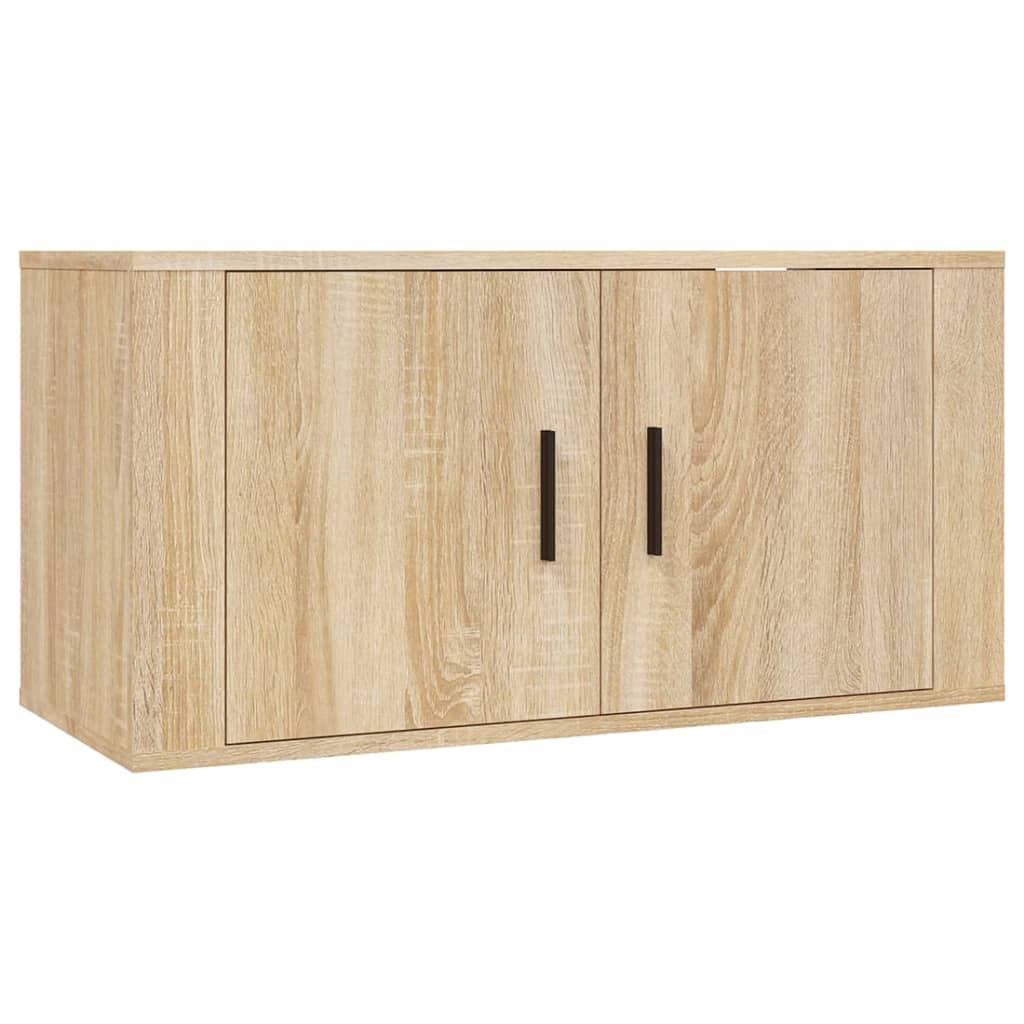 Conjunto móveis de TV 3 pcs madeira processada carvalho sonoma