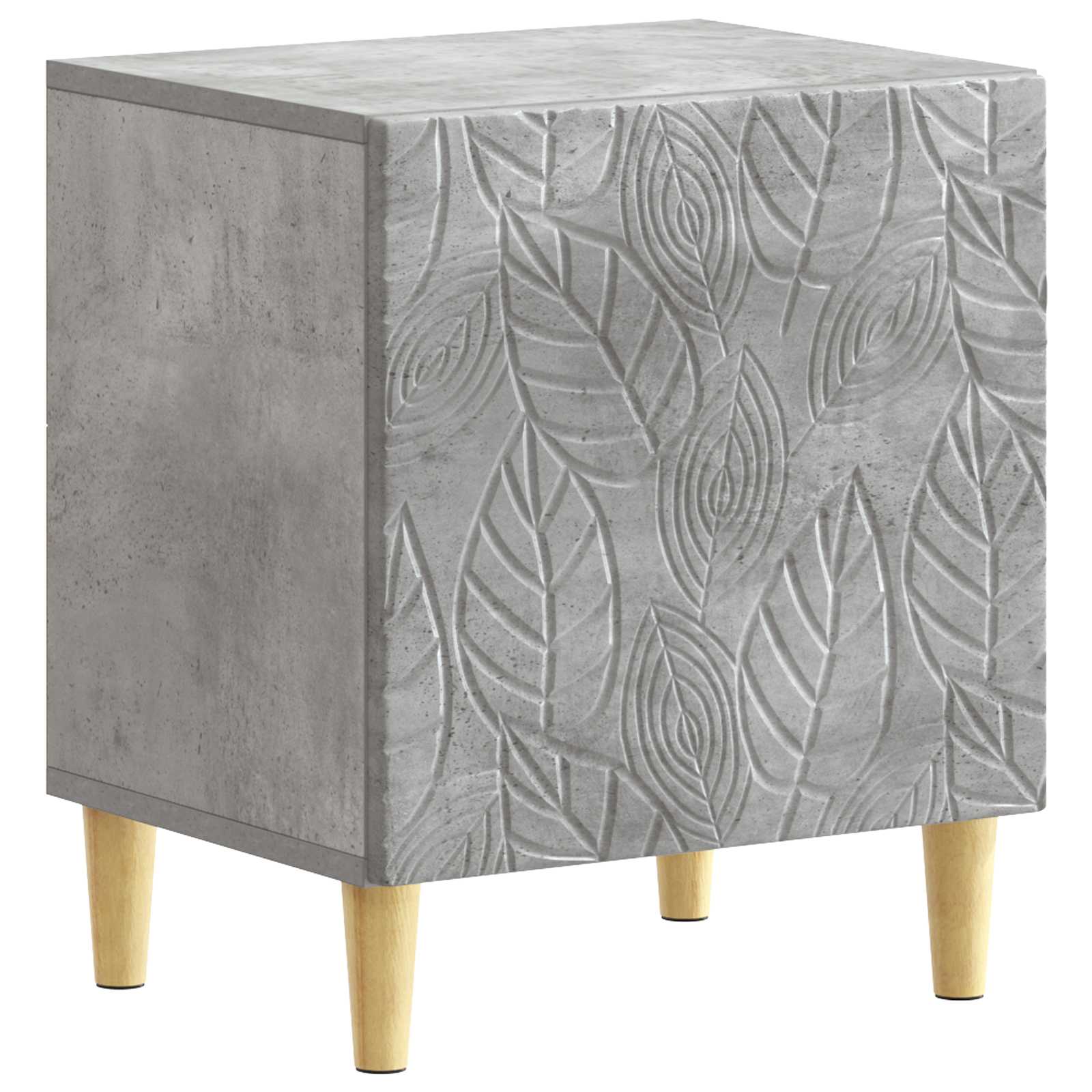 Mesa-de-cabeceira 2 unid. cinzento cimento 43 x 34,5 x 50 cm