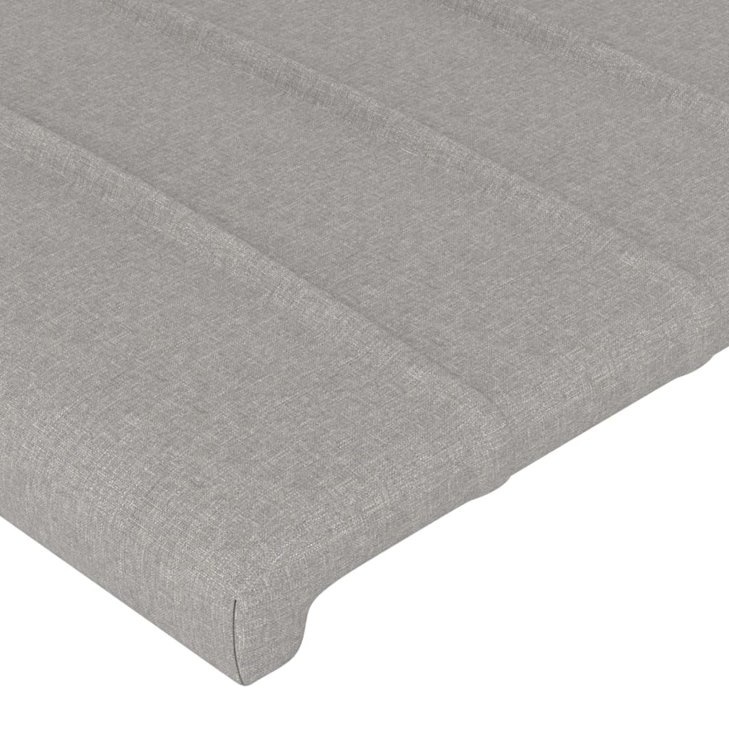 Cabeceira cinza claro 160x5x118/128 cm tecido