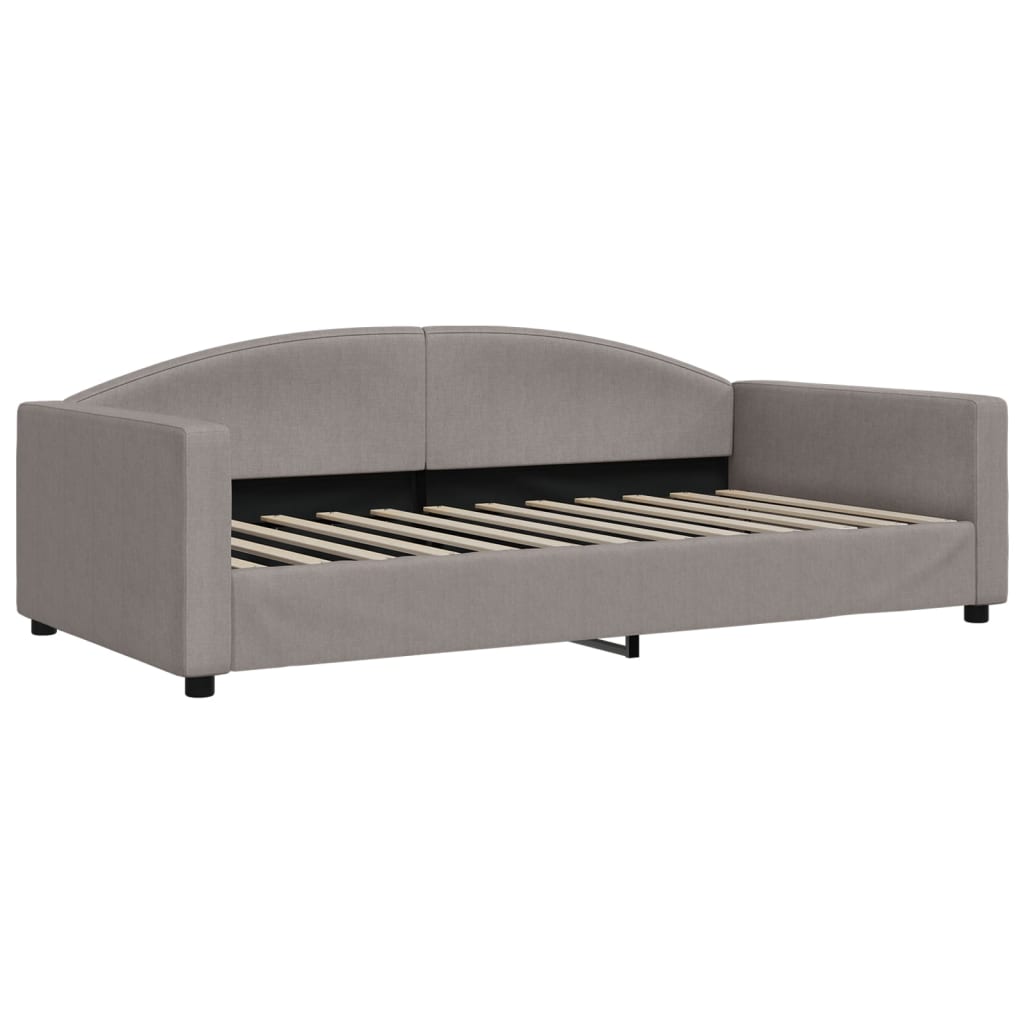 Sofá-cama c/ gavetão/gavetas 100x200cm tecido cinza-acastanhado