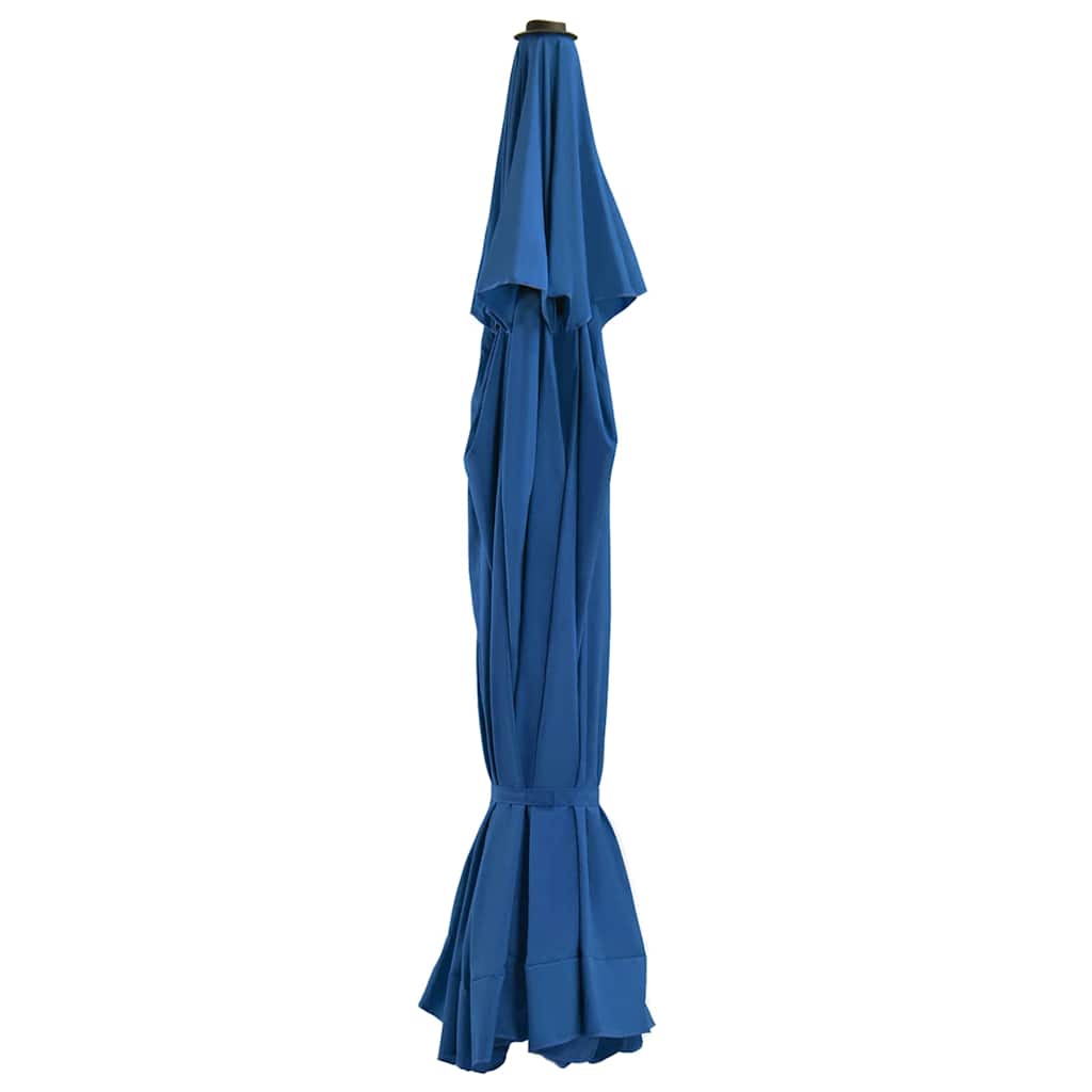 Tecido de substituição p/ guarda-sol exterior 515 cm azul-ciano
