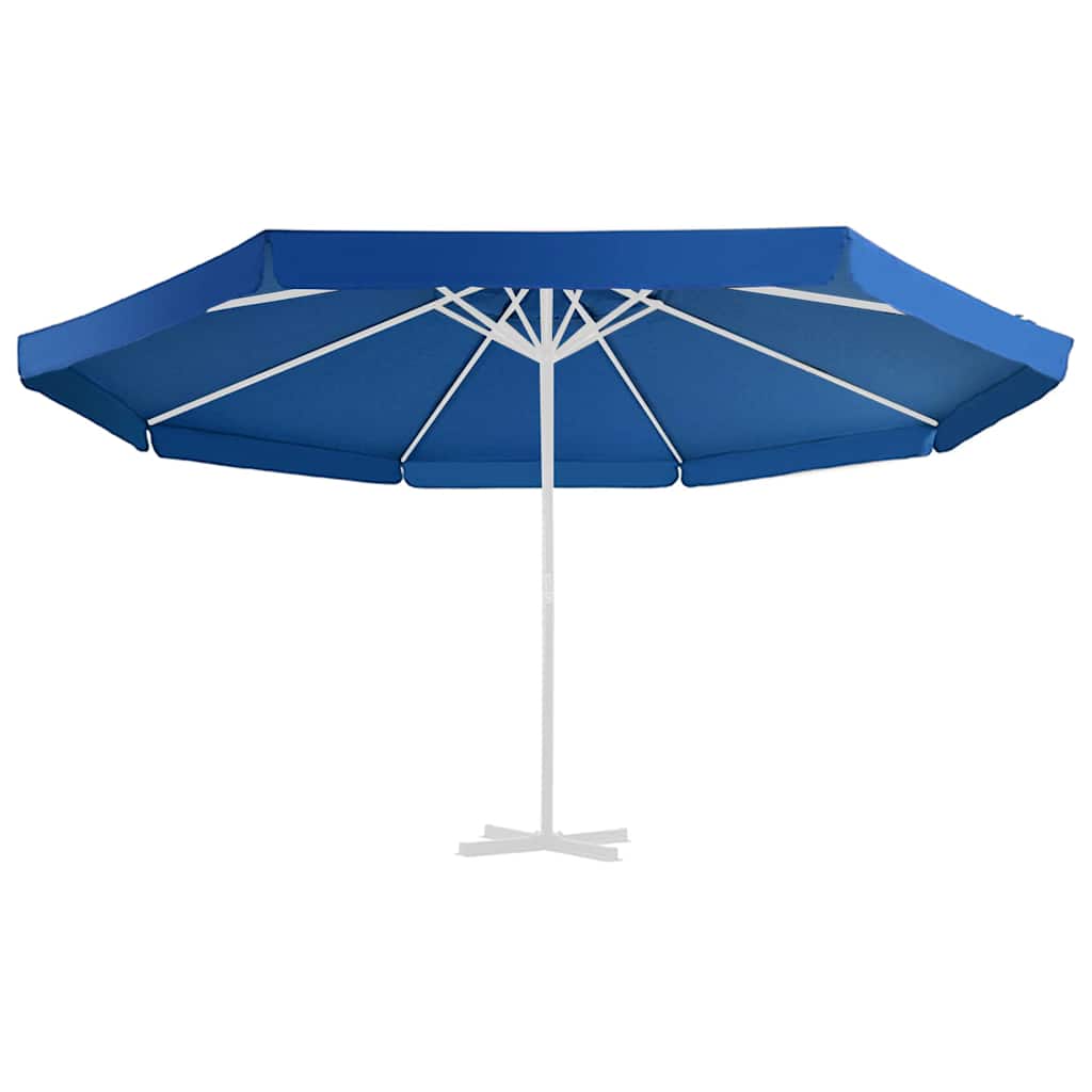 Tecido de substituição p/ guarda-sol exterior 515 cm azul-ciano