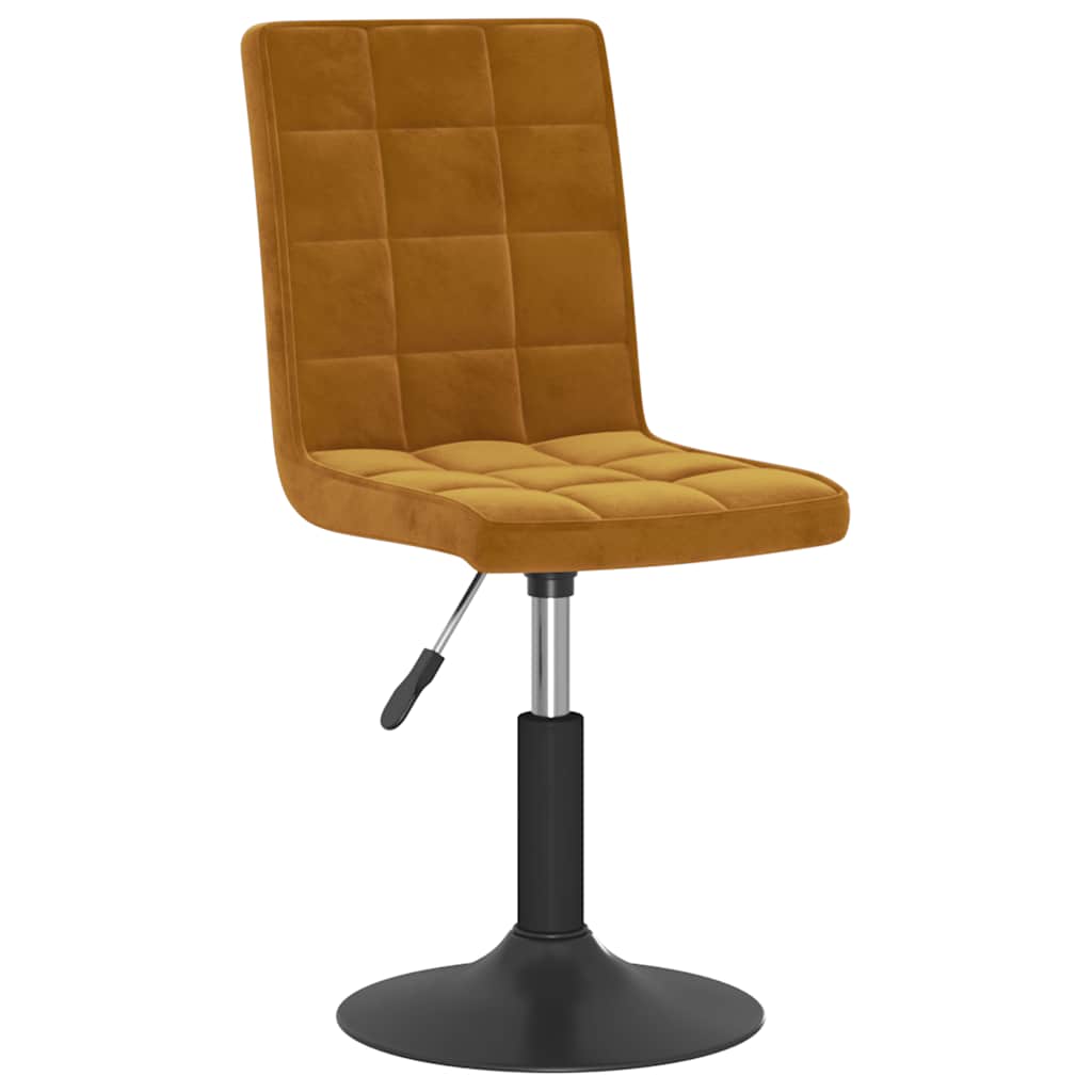 Cadeiras de jantar giratórias 4 pcs veludo castanho