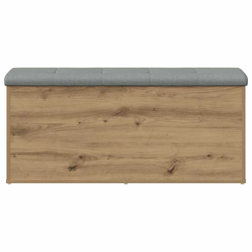 Banco de arrumação em carvalho artesanal 102x42x45 cm, madeira de engenharia
