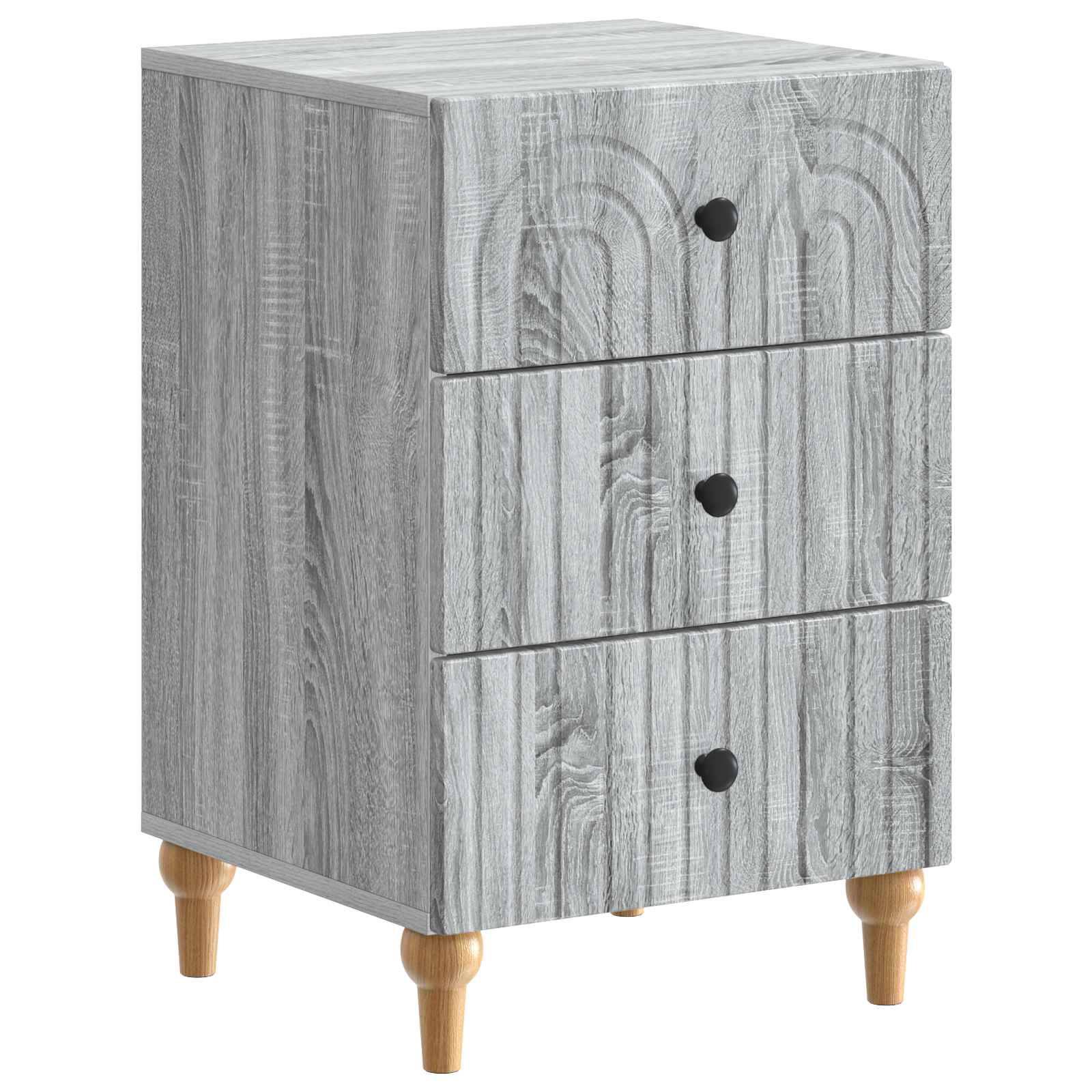 Armário de cabeceira sonoma cinzento 43x 41 x 66,5 cm
