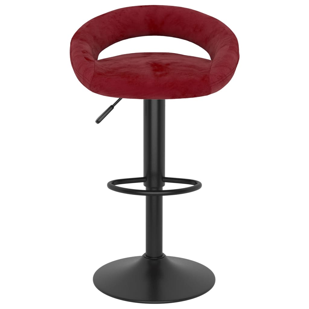 Bancos de bar 2 pcs veludo vermelho tinto