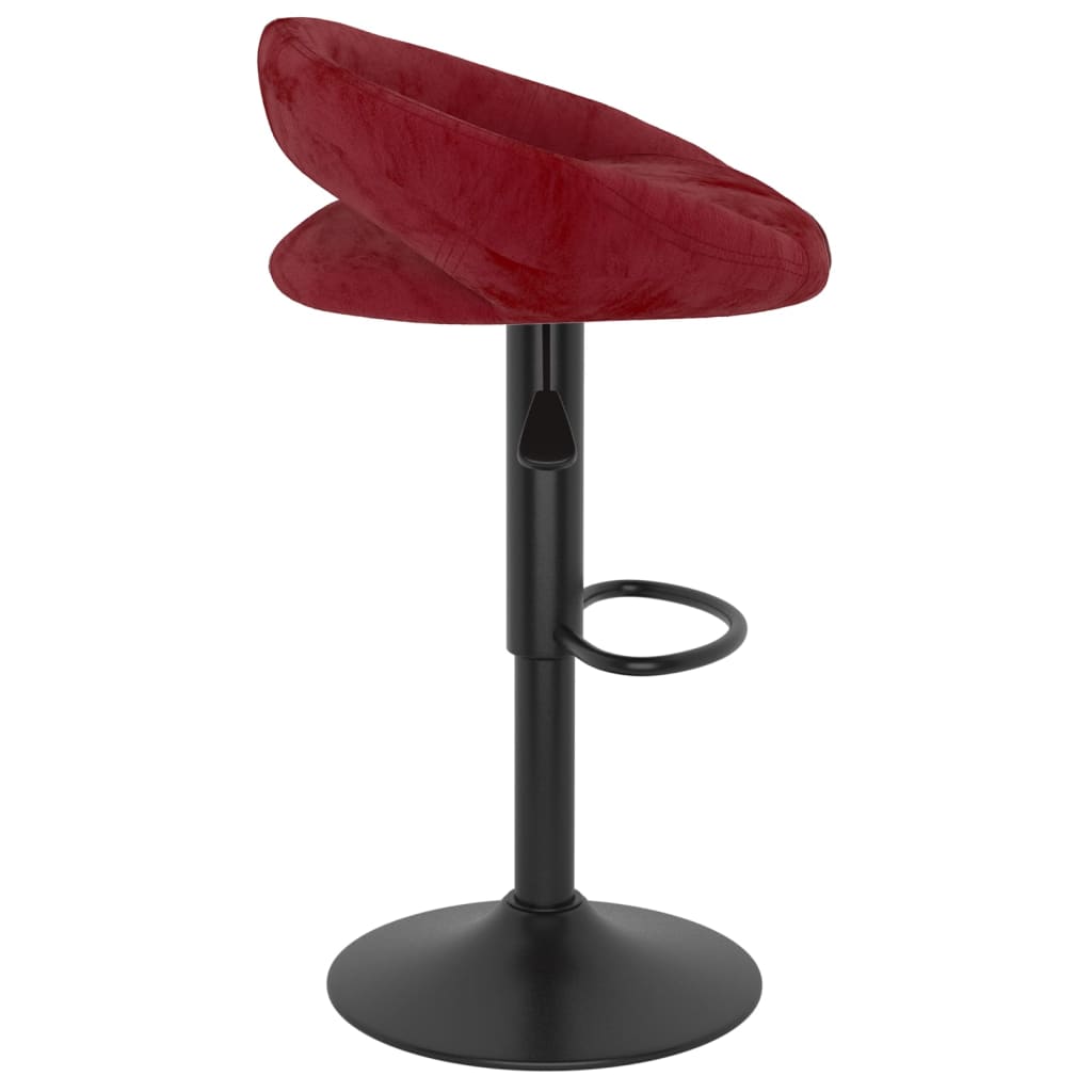 Bancos de bar 2 pcs veludo vermelho tinto