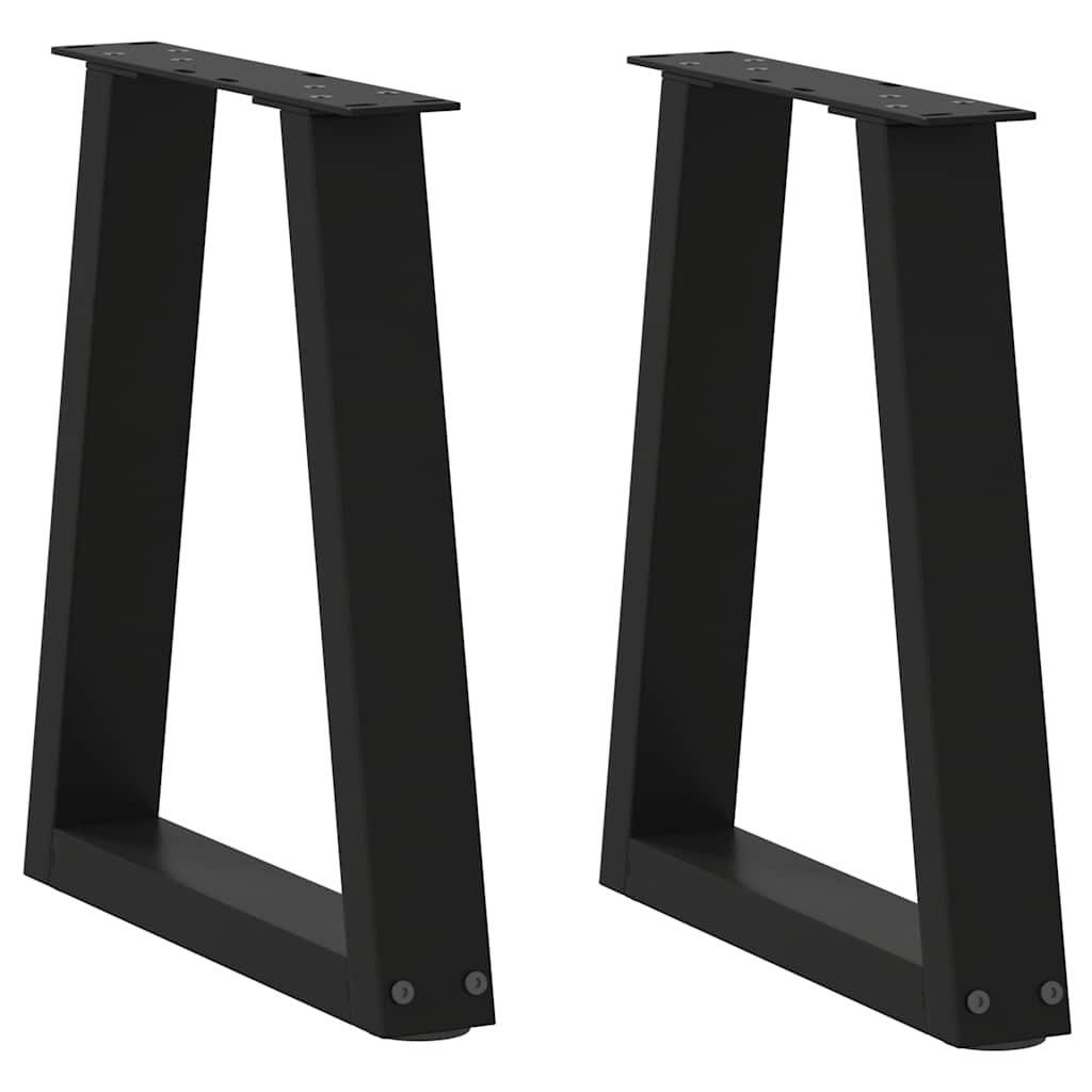 Pés para mesa de centro em v 2 peças preto 28x(42-43,3) cm aço