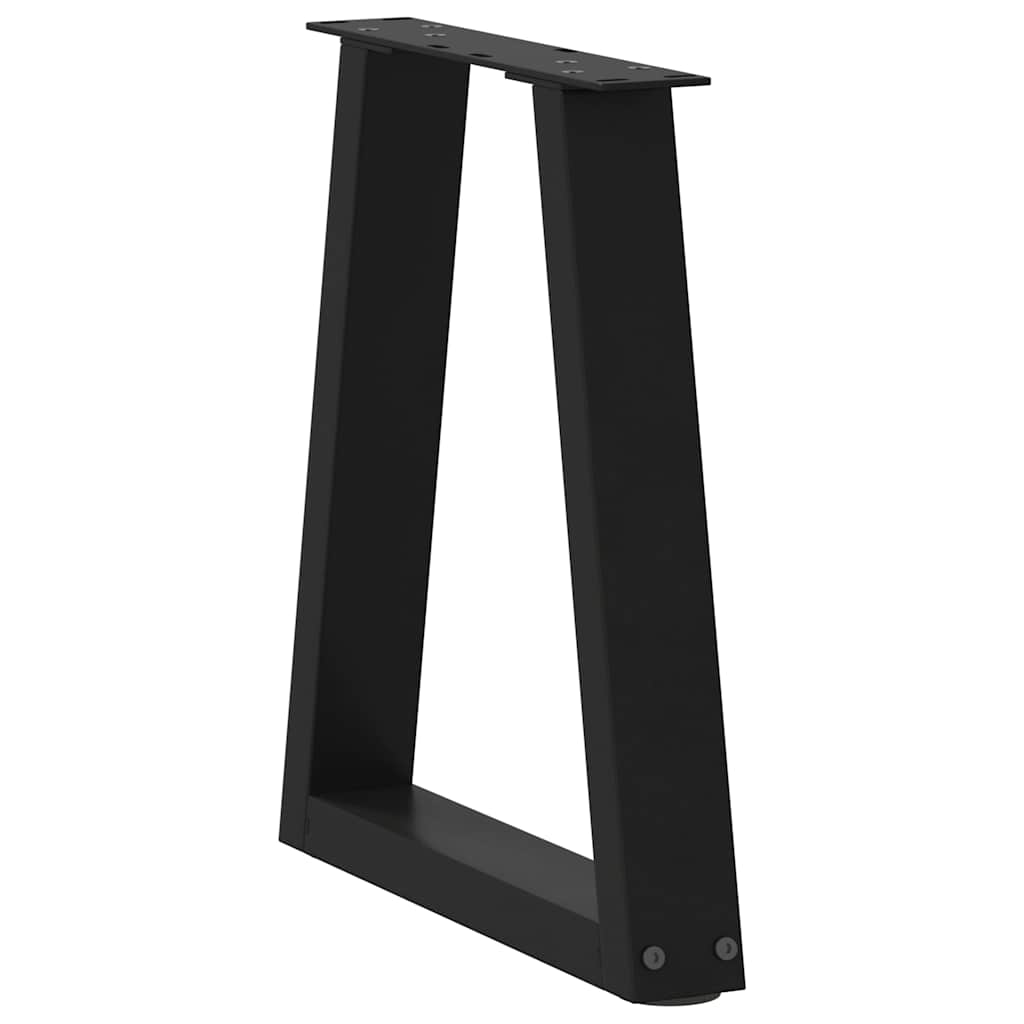Pés para mesa de centro em v 2 peças preto 28x(42-43,3) cm aço