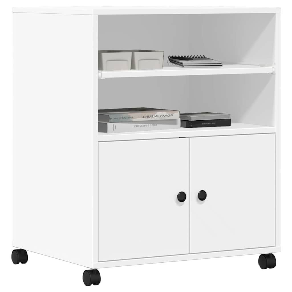 Suporte para impressora com rodas 60x48x74 cm branco
