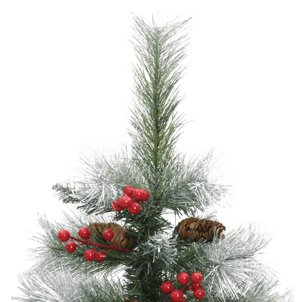 Árvore de natal artificial articulada c/ pinhas e bagas 150 cm