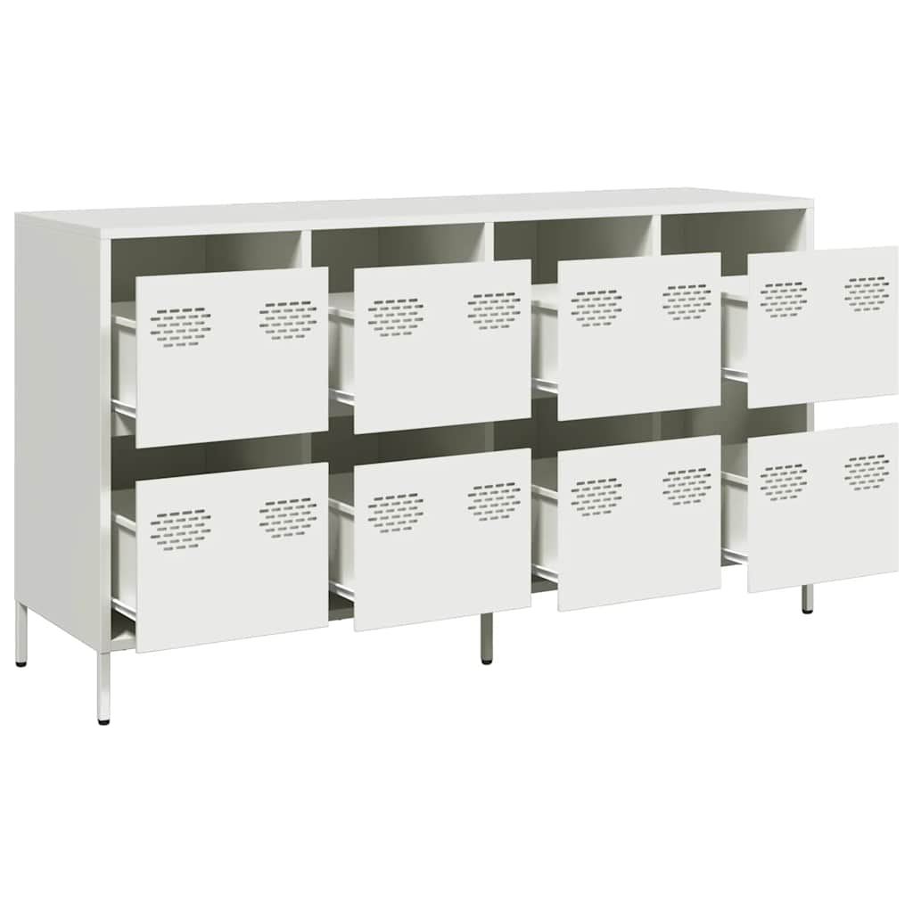 Aparador 135x39x73,5 cm aço laminado a frio branco