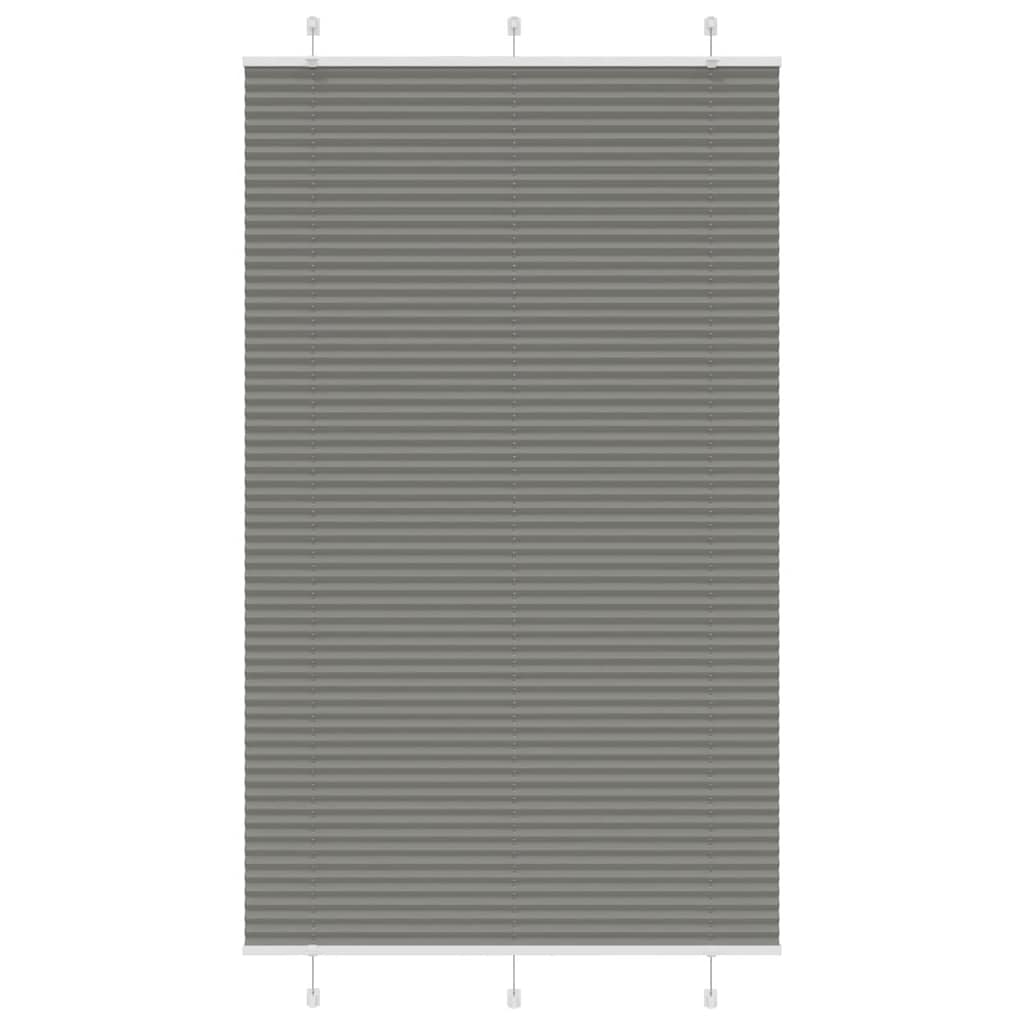 Antracite plissada cega 120x200 cm largura tecido 119,4 cm