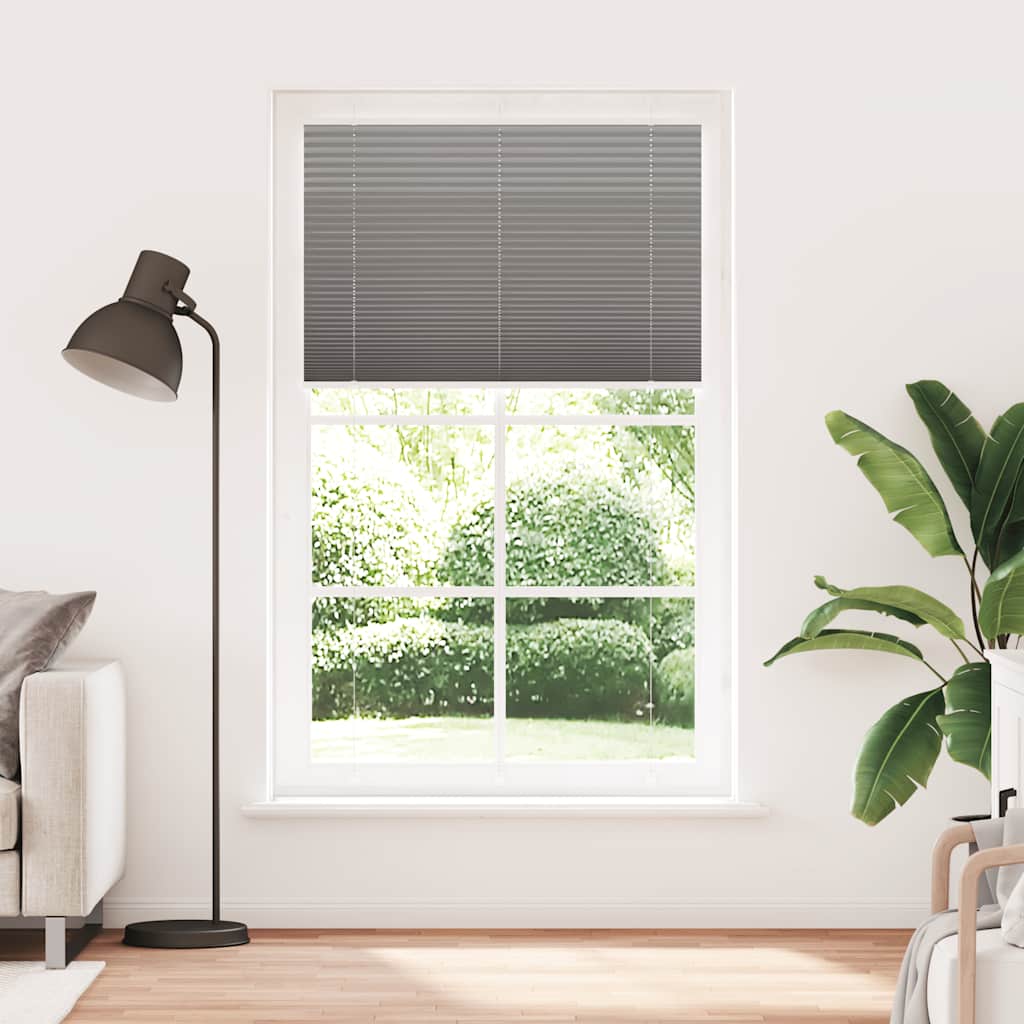 Antracite plissada cega 120x200 cm largura tecido 119,4 cm