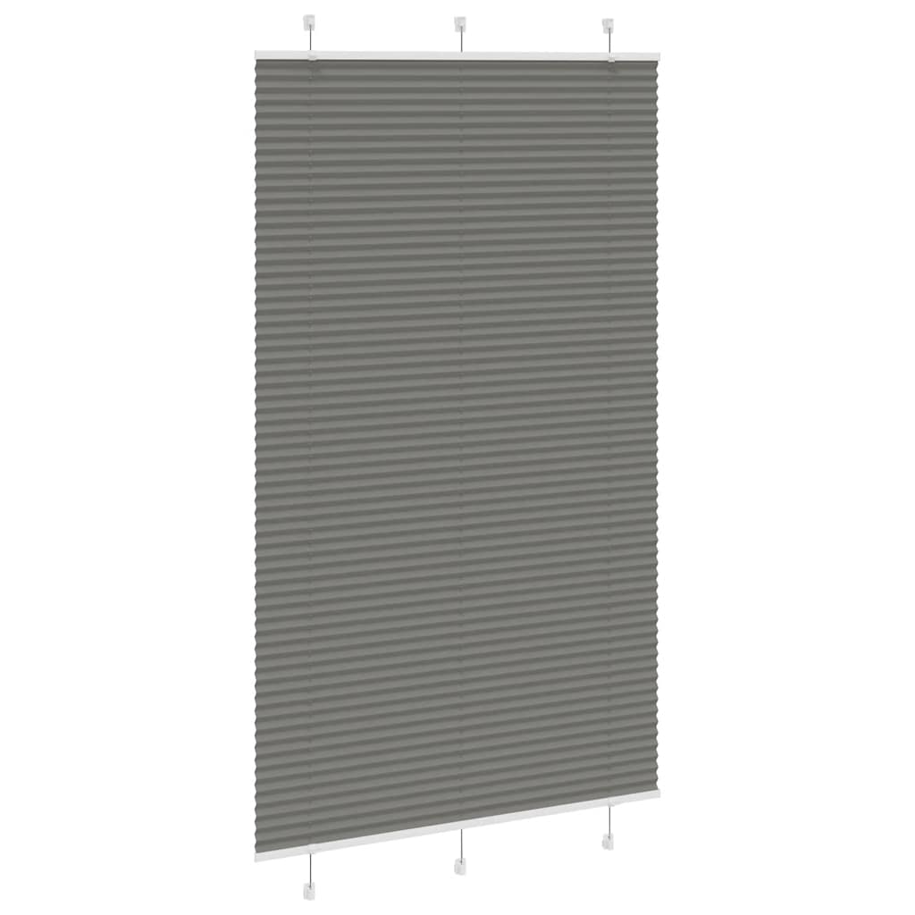 Antracite plissada cega 120x200 cm largura tecido 119,4 cm