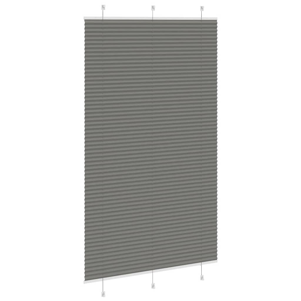 Antracite plissada cega 120x200 cm largura tecido 119,4 cm