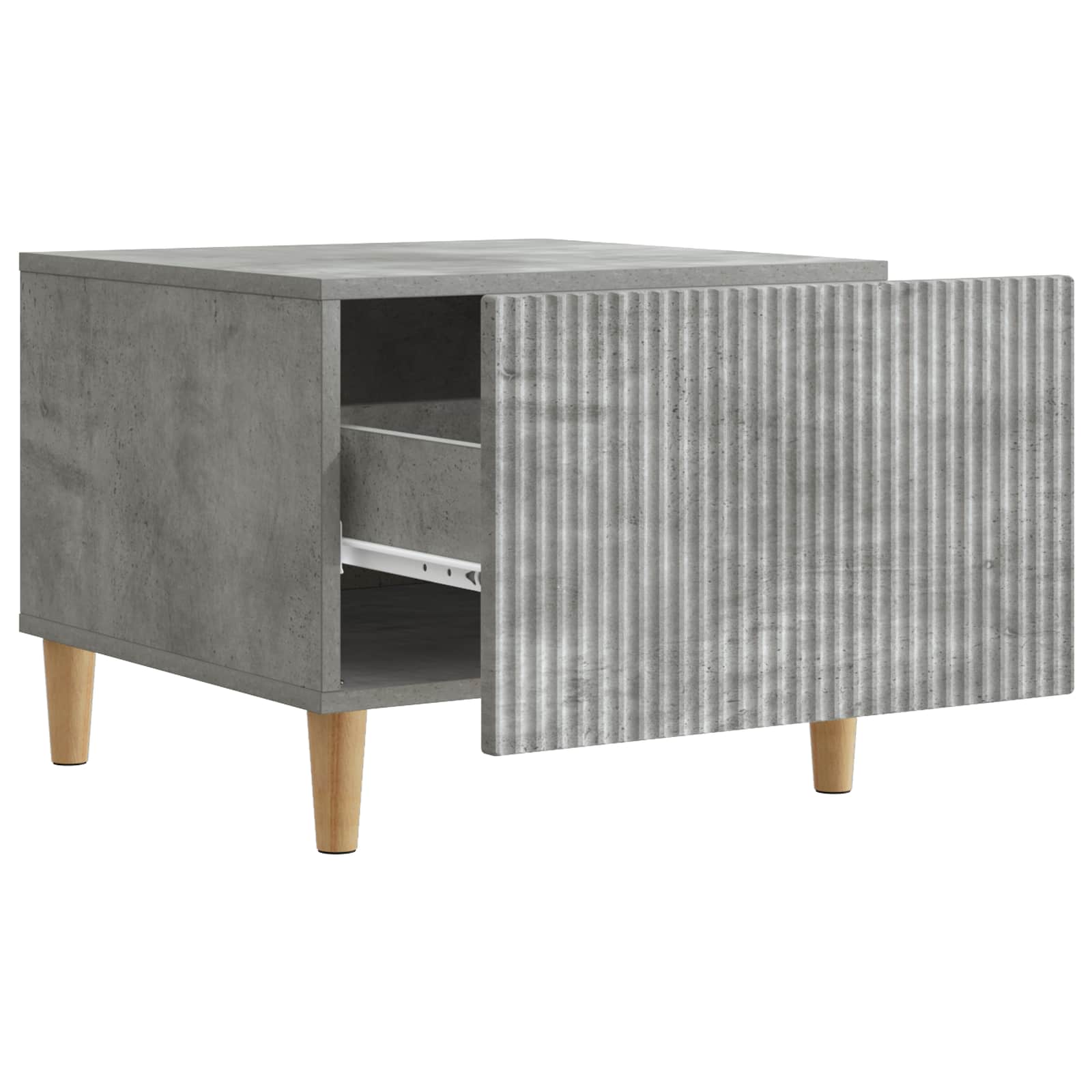 Mesa de centro com gaveta cinzento cimento 49 x 50 x 40 cm