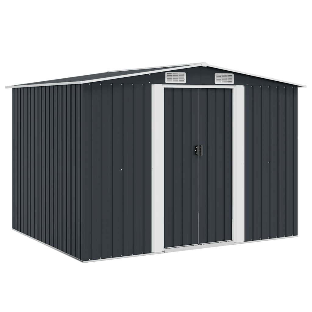 Abrigo de jardim 257x205x178 cm aço antracite