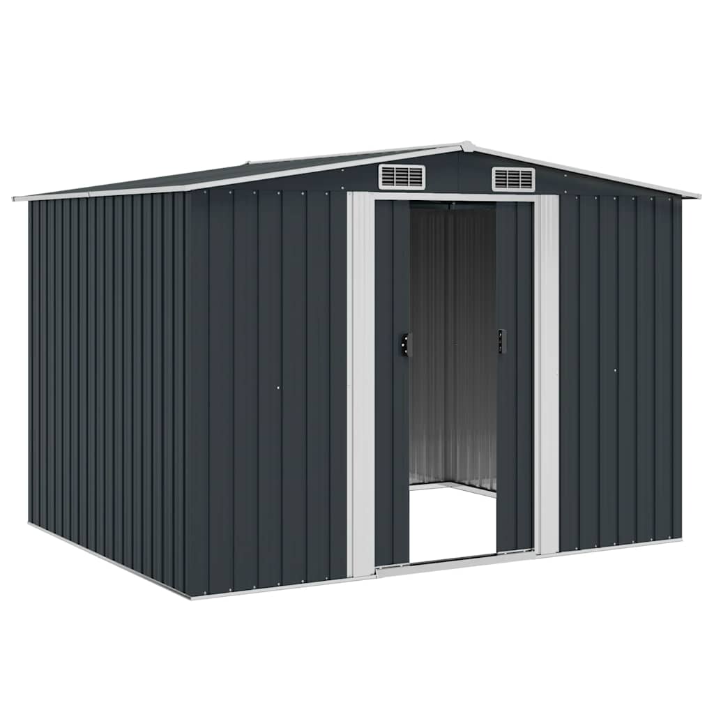 Abrigo de jardim 257x205x178 cm aço antracite