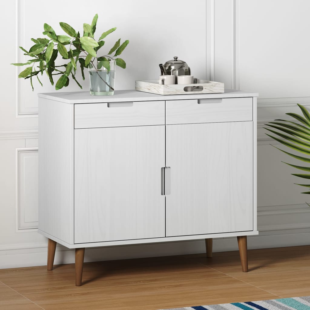 Aparador molde 90x40x80 cm pinho maciço branco