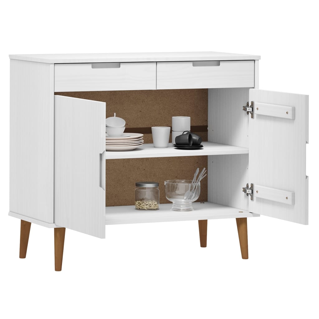 Aparador molde 90x40x80 cm pinho maciço branco