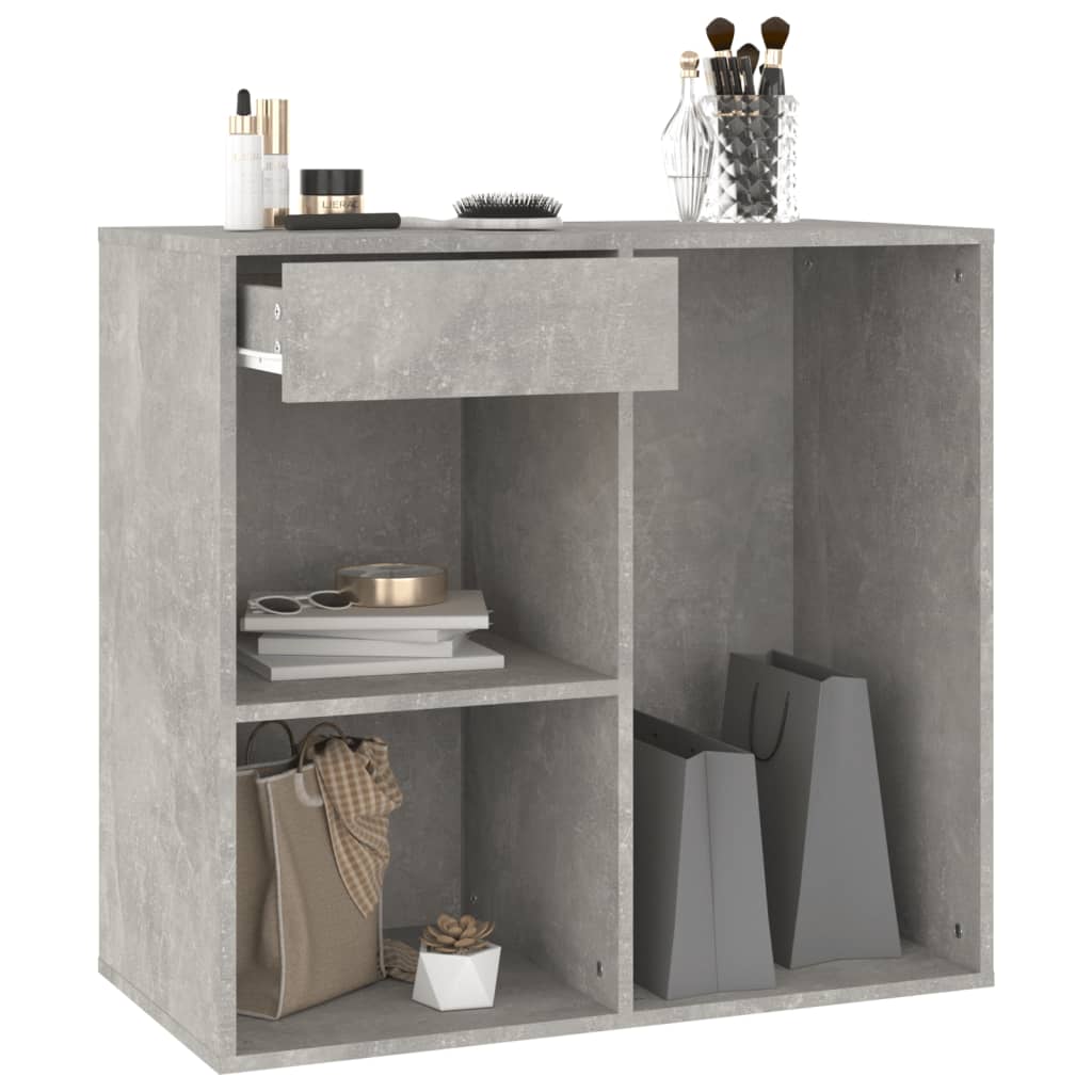 Armário de cosmética 80x40x75 cm madeira concreto cinza