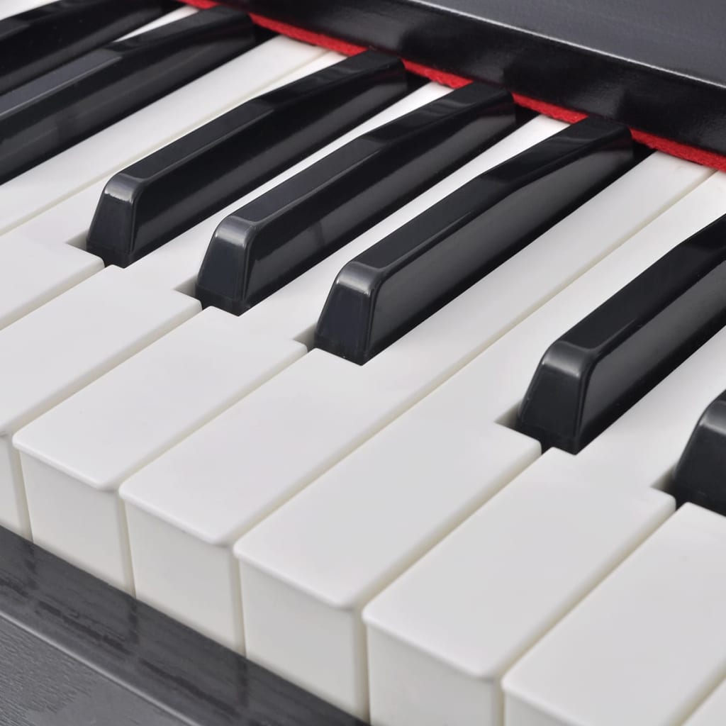 Piano digital de 88 teclas com pedais, placa de melamina preta