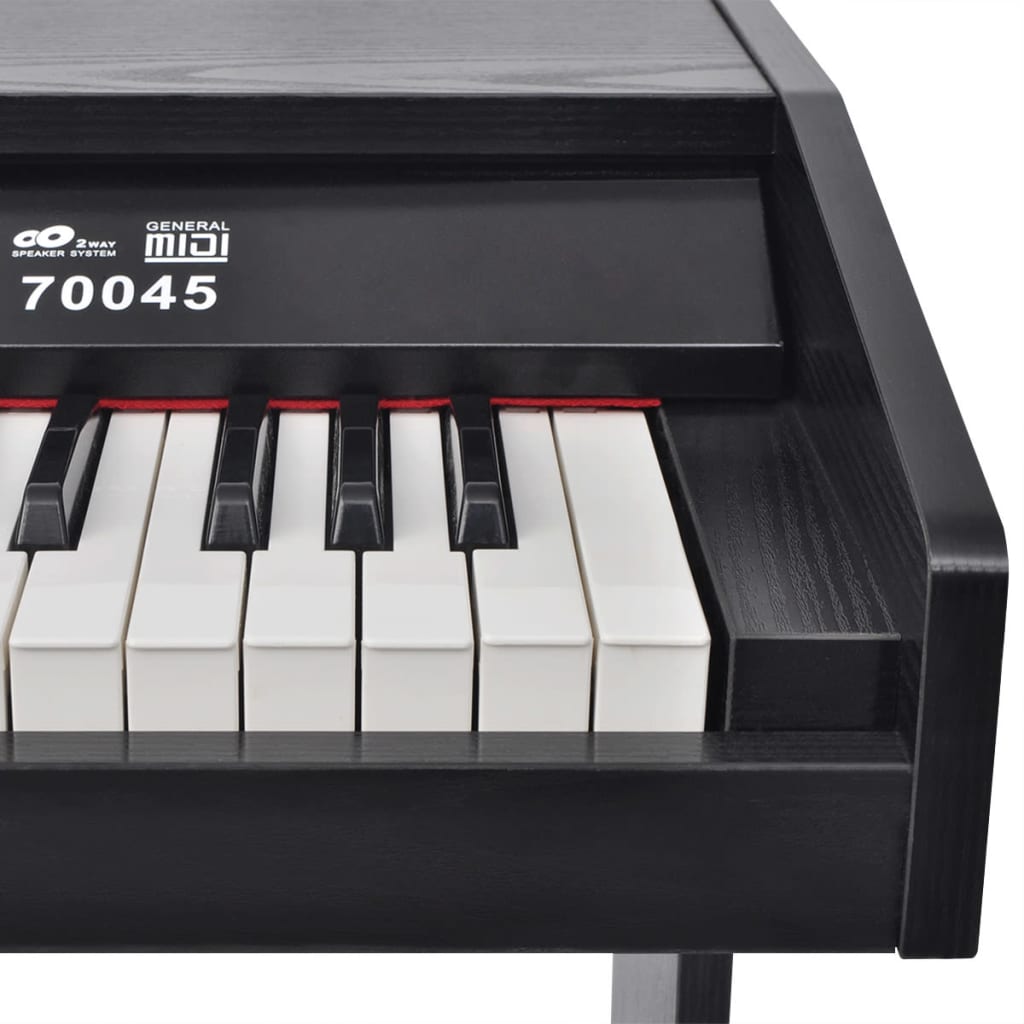 Piano digital de 88 teclas com pedais, placa de melamina preta