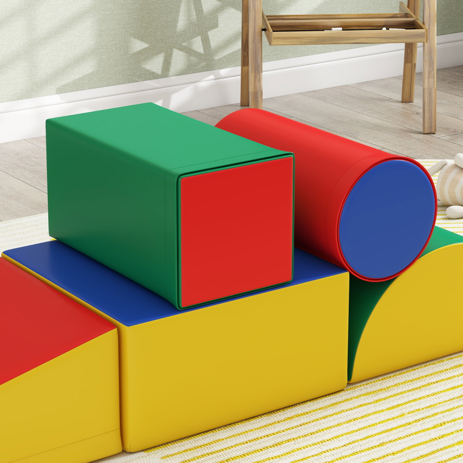 Conjunto de 5 blocos de psicomotricidade para crianças blocos de construção brinquedo para aprendizagem multicor