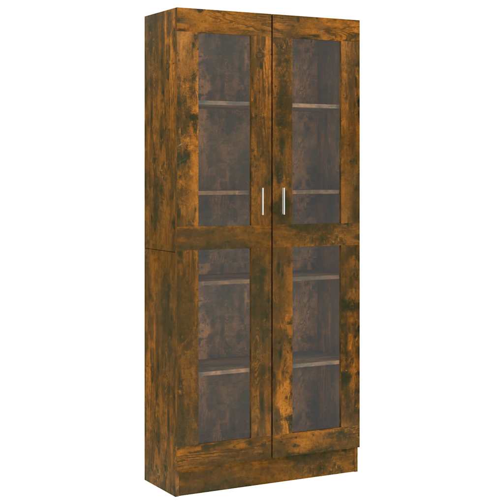 Vitrine 82,5x30,5x185 cm derivados de madeira carvalho fumado