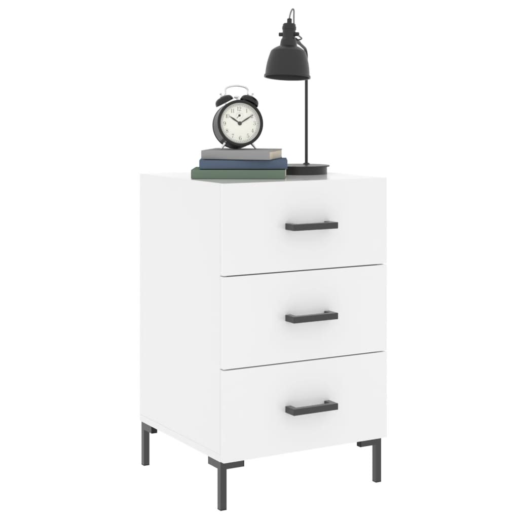 Mesa de cabeceira 40x40x66 cm derivados de madeira branco