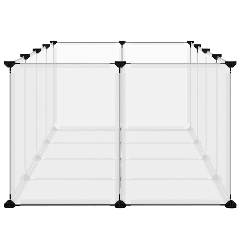 Gaiola p/ animais pequenos 144x74x46,5cm PP e aço transparente