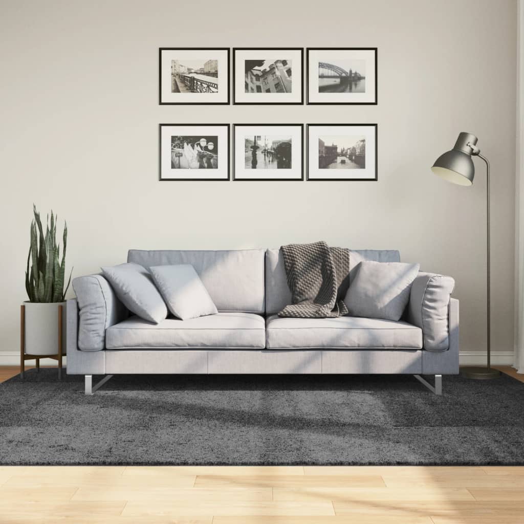 Tapete de pelo curto oviedo 160x230 cm antracite