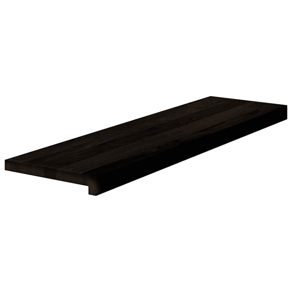 Tapetes de escada 12 pcs 90x25x2 cm carvalho castanho-preto
