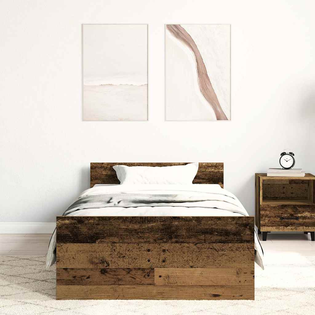 Estrutura de cama sem colchão 90x200cm derivados de madeira