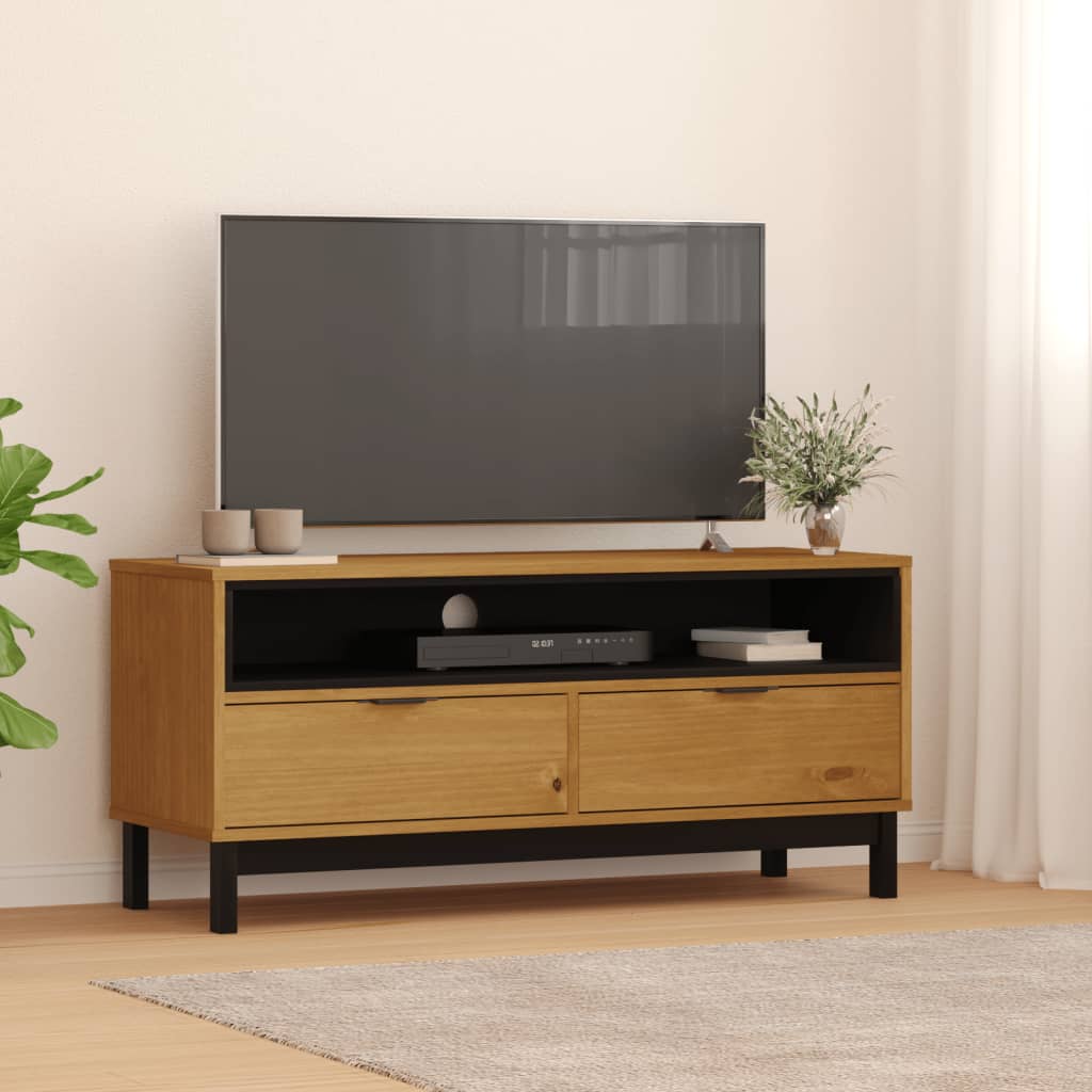 Móvel de TV flam 110x40x50 cm madeira de pinho maciça